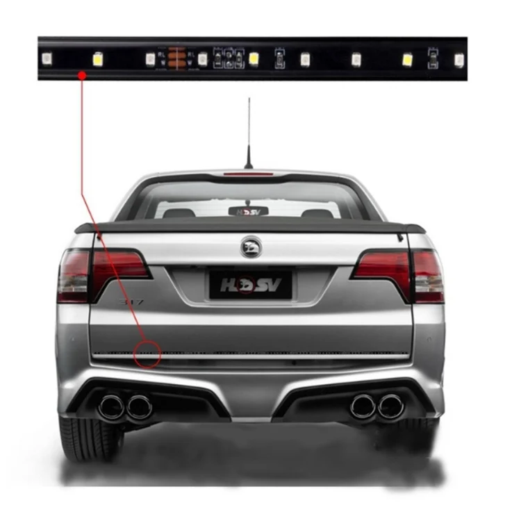 CMS8475_7.webp 1.5m Pickup Truck 5W White DRL Light + Red Brake Light with 80 SMD-2835-LED Lamps, DC 12-24V - Image 8