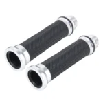 2 PCS Motorcycle Net Texture Metal Left Handle Bar Grips with Rubber Cover for Yamaha - Image 2