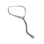 2 PCS Motorcycle Universal Ghost Hand Style Plating Metal Shell Holder Rear VIew Mirror - Image 2