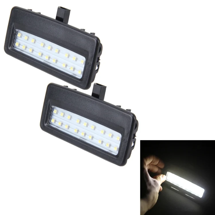 CMS8649.webp 2 PCS White Light Car LED Vanity Mirror Lamp Lights with 18 SMD-3528 Lamps for BMW F10 / F11 / F07 / F01 / F02 / F03 / F04 - Image 1