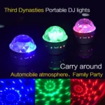 D33 5W USB Charging RGB Car Decoration Portable DJ Light Sound Activated Rotating Strobe Effect Atmosphere Light Star Music Light Lamp, DC 5V - Image 5