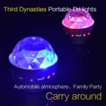 D33 5W USB Charging RGB Car Decoration Portable DJ Light Sound Activated Rotating Strobe Effect Atmosphere Light Star Music Light Lamp, DC 5V - Image 6
