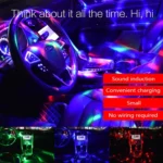 D33 5W USB Charging RGB Car Decoration Portable DJ Light Sound Activated Rotating Strobe Effect Atmosphere Light Star Music Light Lamp, DC 5V - Image 8