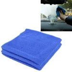 2 PCS Quick Dry Microfiber Suede Towels Cleaning Cloth Anti-Scratch Car Detailing Care Towels for Wipping off Water Mist(Blue)