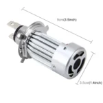 H4 HS1 Motorcycle Headlamps COB Spotlights Electric Car Fog Lights  6000K 20W 2600LM 5000Hours(White Light) - Image 5