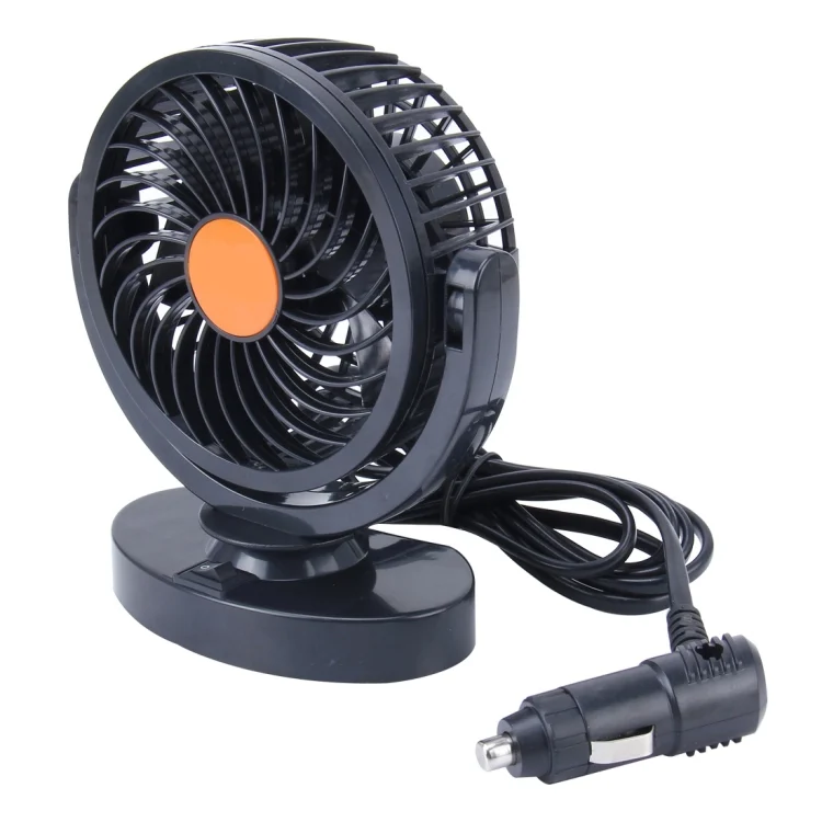 CMS8709_1.webp HUXIN HX-T306 6W 360 Degree Adjustable Rotation Low Noise Mini Electric Car Fan, DC 24V - Image 2