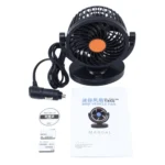 HUXIN HX-T306 6W 360 Degree Adjustable Rotation Low Noise Mini Electric Car Fan, DC 24V - Image 5
