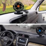 HUXIN HX-T306 6W 360 Degree Adjustable Rotation Low Noise Mini Electric Car Fan, DC 24V - Image 8