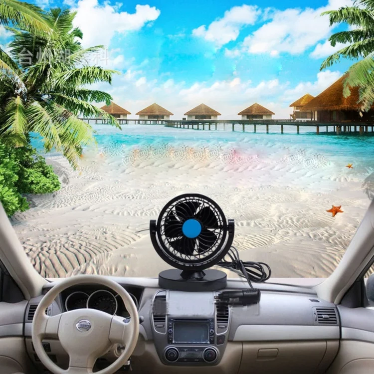 CMS8709_8.webp HUXIN HX-T306 6W 360 Degree Adjustable Rotation Low Noise Mini Electric Car Fan, DC 24V - Image 9