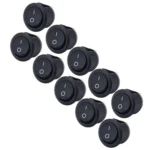 10 PCS Car Auto Universal DIY 3 Pin Round Cap OFF- ON Push Button - Image 2