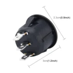 10 PCS Car Auto Universal DIY 3 Pin Round Cap OFF- ON Push Button - Image 3