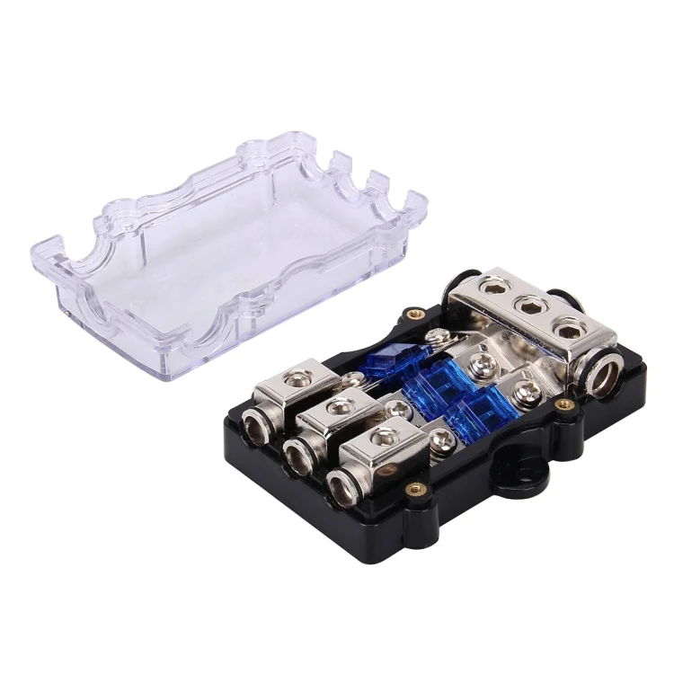 CMS8835_5.webp Car Auto 60A 1 in 3 Ways Glass Fuse Holder Blade Fuse Holder for Car Audio Amplifier - Image 6