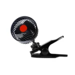 HUXIN HX-T602E 6.5W 4.5inch 360 Degree Adjustable Rotation Clip One Head Low Noise Mini Electric Car Fan with Roller Switch, DC24V - Image 2