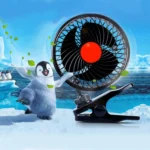 HUXIN HX-T602E 6.5W 4.5inch 360 Degree Adjustable Rotation Clip One Head Low Noise Mini Electric Car Fan with Roller Switch, DC24V - Image 6