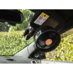 HUXIN HX-T602E 6.5W 4.5inch 360 Degree Adjustable Rotation Clip One Head Low Noise Mini Electric Car Fan with Roller Switch, DC24V - Image 7
