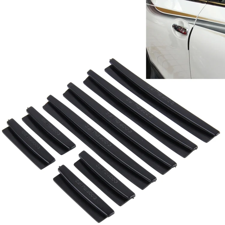 CMS8877B.webp FR JG-031 8 PCS Rubber Car Side Door Edge Protection Guards Cover Trims Stickers - Image 1