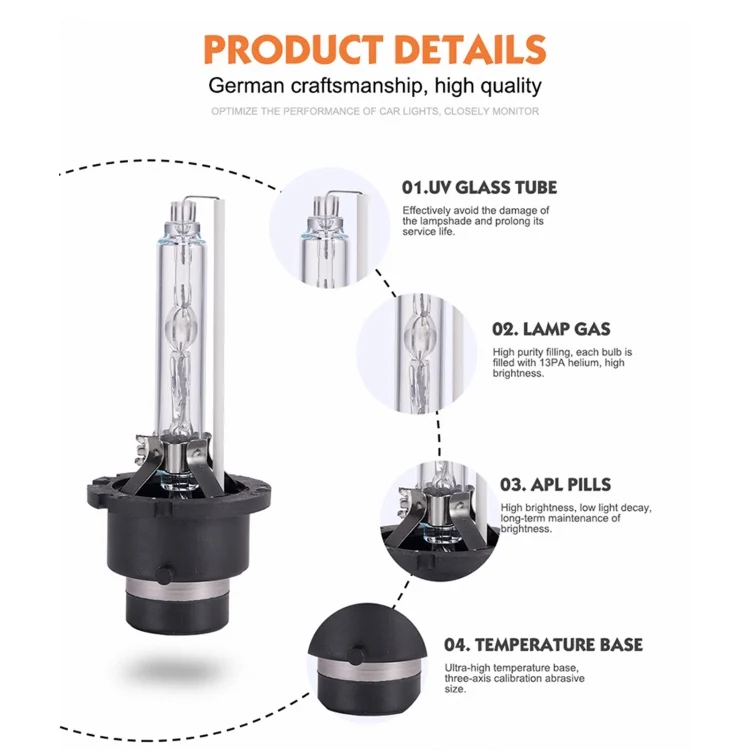 CMS8912WL_5.webp 2 PCS D2R 35W 3800 LM 8000K HID Bulbs Xenon Lights Lamps, DC 12V - Image 6