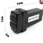 Car DC12V 2.1A Dual USB Port Charger for Mitsubishi - Image 4