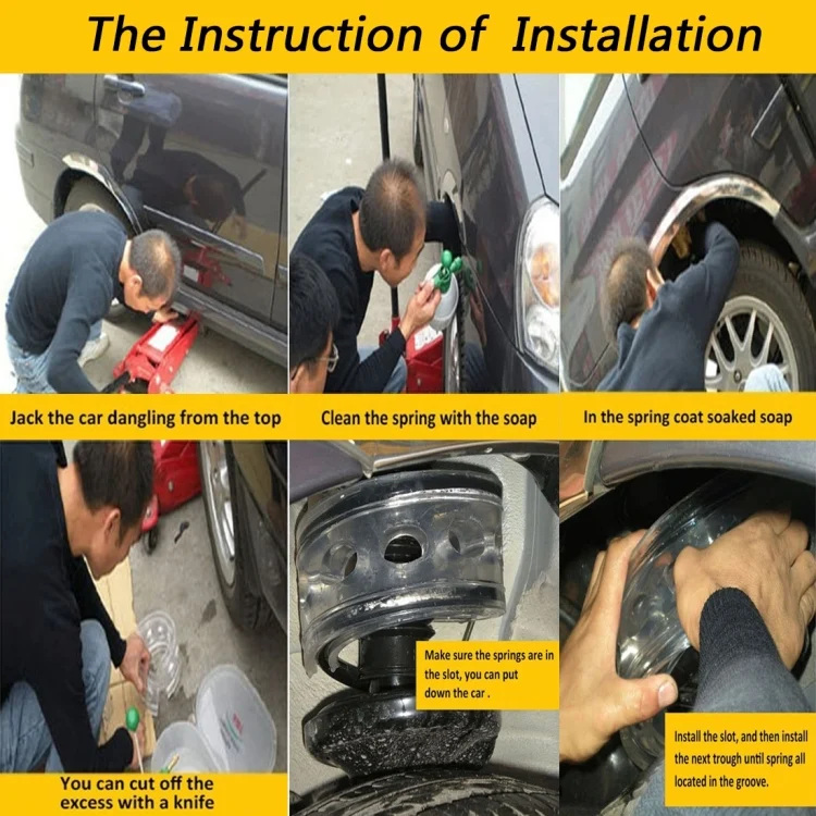 CMS90002_8.webp 2 PCS Car Auto A Type Shock Absorber Spring Bumper Power Cushion Buffer, Spring Spacing: 47mm, Colloid Height: 80mm - Image 9