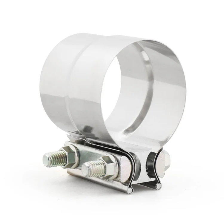 CMS9081_1.webp 2.75 inch Car Turbo Exhaust Downpipe Stainless Steel Lap Joint Band Clamp - Image 2