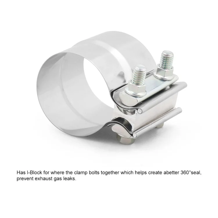 CMS9083_2.webp 4 inch Car Turbo Exhaust Downpipe Stainless Steel Lap Joint Band Clamp - Image 3