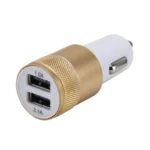 10 PCS Car Auto 5V Dual USB 2.1A/1A Cigarette Lighter Adapter for Most Phones(Gold) - Image 2