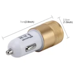 10 PCS Car Auto 5V Dual USB 2.1A/1A Cigarette Lighter Adapter for Most Phones(Gold) - Image 3