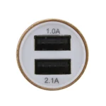 10 PCS Car Auto 5V Dual USB 2.1A/1A Cigarette Lighter Adapter for Most Phones(Gold) - Image 4