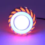 Motorcycle 30W DC 12V-85V LED Headlight Lens Built-in Whirlwind Double Aperture Angle Eyes + Devil Eye - Image 7