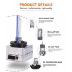 2 PCS D1S 35W 3800 LM 4300K HID Bulbs Xenon Lights Lamps, DC 12V - Image 7