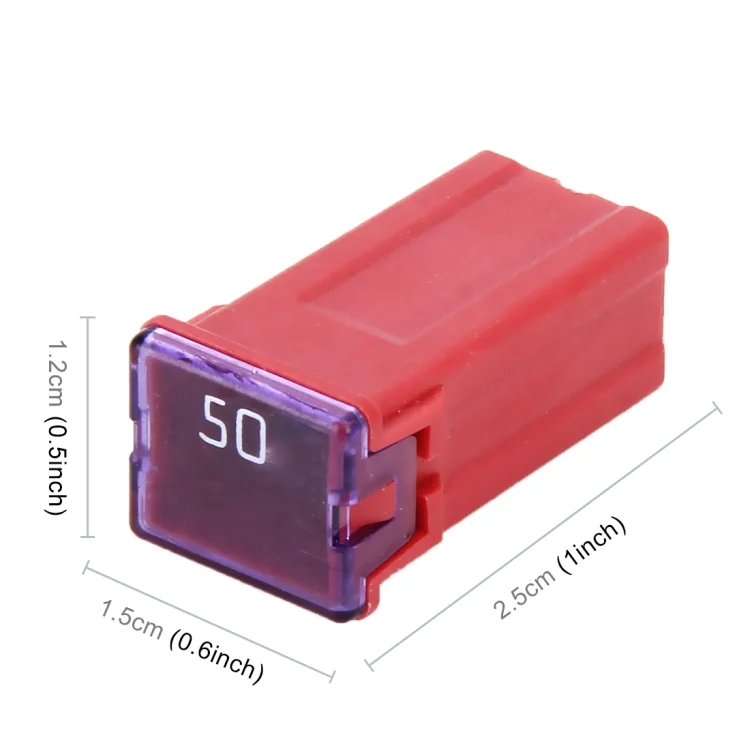 CMS9431_1.webp 10 PCS Vehicle Car Plastic Shell Straight Female Terminal Push in Blade Cartridge PAL Fuse 50Amp 32V - Image 2