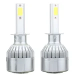 2 PCS  H1 18W 1800 LM 8000K IP68 Canbus Constant Current Car LED Headlight with 2 COB Lamps, DC 9-36V - Image 2