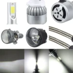 2 PCS  H1 18W 1800 LM 8000K IP68 Canbus Constant Current Car LED Headlight with 2 COB Lamps, DC 9-36V - Image 4