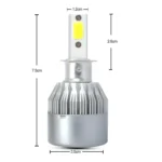 2 PCS  H3 18W 1800 LM 6000K IP68 Canbus Constant Current Car LED Headlight with 2 COB Lamps, DC 9-36V - Image 3