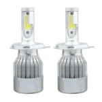 2 PCS H4 18W 1800 LM 6000K IP68 Canbus Constant Current Car LED Headlight with 2 COB Lamps, DC 9-36V - Image 2