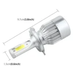 2 PCS H4 18W 1800 LM 6000K IP68 Canbus Constant Current Car LED Headlight with 2 COB Lamps, DC 9-36V - Image 3