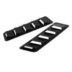 2 PCS Universal Car Air Intake Scoop Bonnet Hood Vent Louver Cooling Panel Trim Set - Image 2