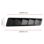 2 PCS Universal Car Air Intake Scoop Bonnet Hood Vent Louver Cooling Panel Trim Set - Image 6