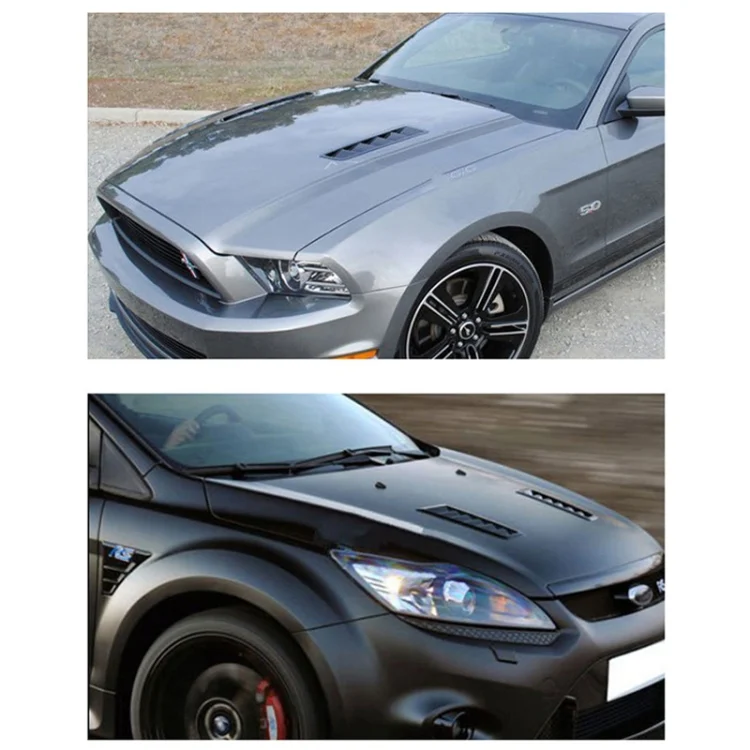 CMS9631B_7.webp 2 PCS Universal Car Air Intake Scoop Bonnet Hood Vent Louver Cooling Panel Trim Set - Image 8