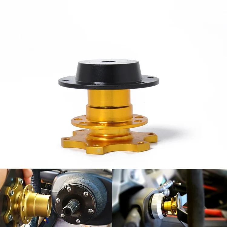 CMS9697.webp Universal Aluminum Car Steering Wheel Quick Release HUB Racing Adapter Snap Off Boss Kit - Image 1