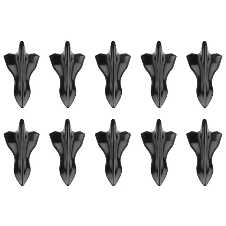 CMS9773_1.webp 10 PCS Universal Car Black Shark Fin Diffuser Vortex Generator Roof Spoiler - Image 2