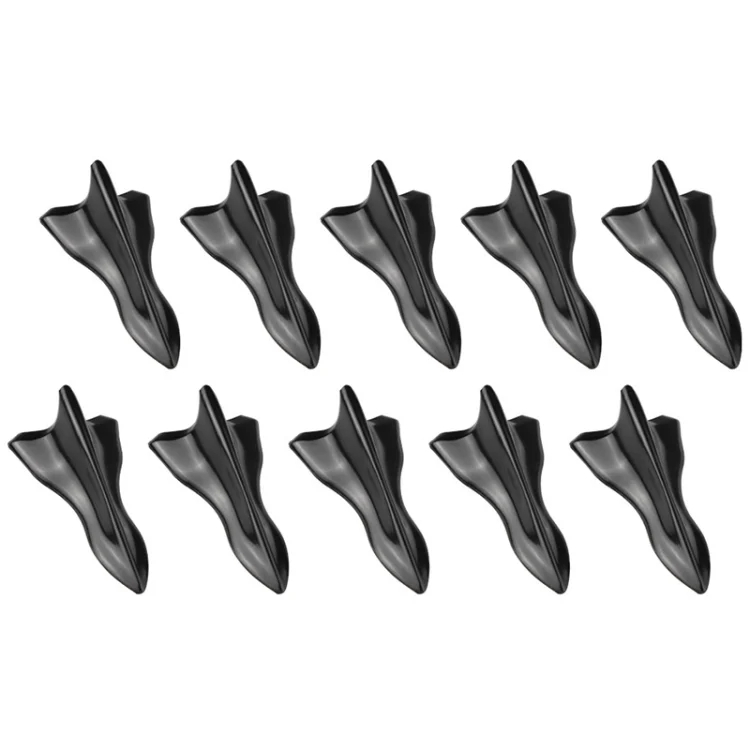 CMS9773_2.webp 10 PCS Universal Car Black Shark Fin Diffuser Vortex Generator Roof Spoiler - Image 3