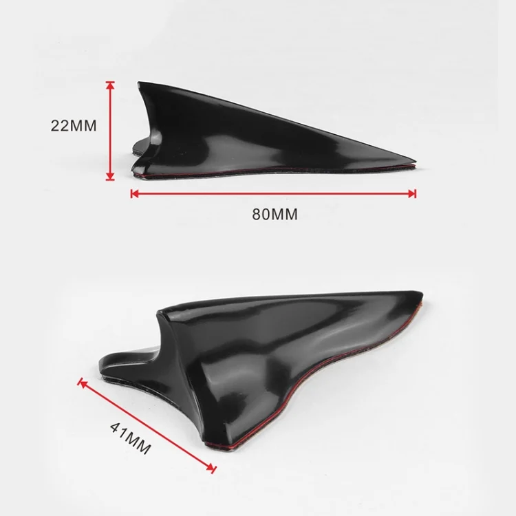 CMS9773_4.webp 10 PCS Universal Car Black Shark Fin Diffuser Vortex Generator Roof Spoiler - Image 5