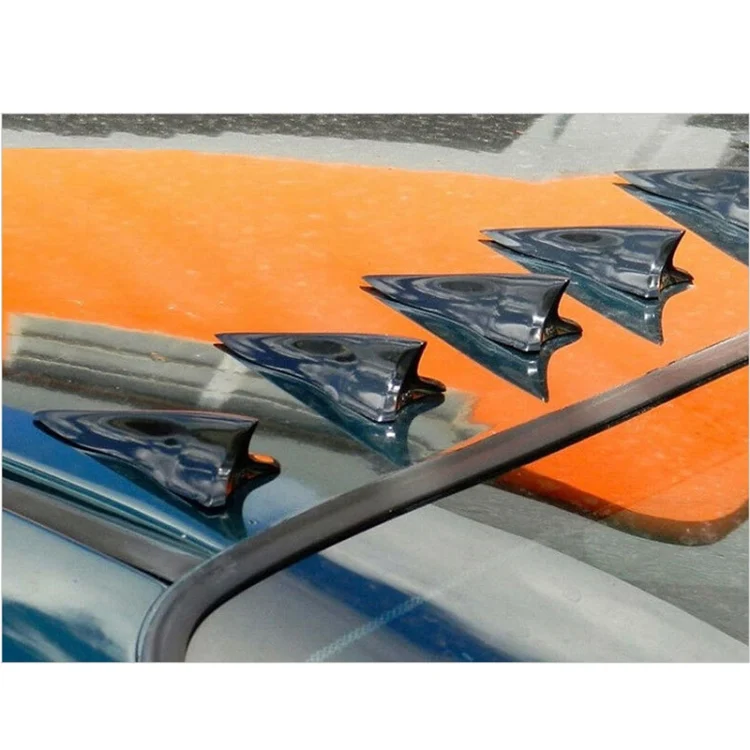 CMS9773_6.webp 10 PCS Universal Car Black Shark Fin Diffuser Vortex Generator Roof Spoiler - Image 7