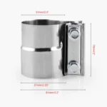 2.0 inch Car Turbo Exhaust Downpipe Stainless Steel Lap Joint Band Clamp - Image 5