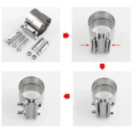 2.0 inch Car Turbo Exhaust Downpipe Stainless Steel Lap Joint Band Clamp - Image 7