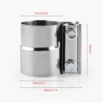 2.5 inch Car Turbo Exhaust Downpipe Stainless Steel Lap Joint Band Clamp - Image 5