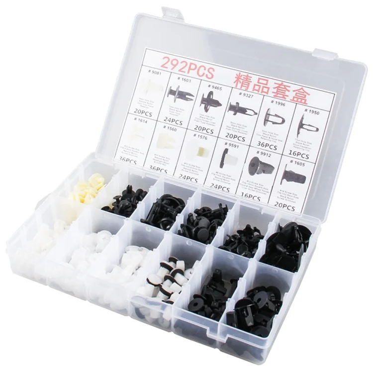 CMS9783_1.webp 292 PCS Car Retainer Clips Assortment Car Panel Trim Plastic Fasteners Rivet Clips Set - Image 2