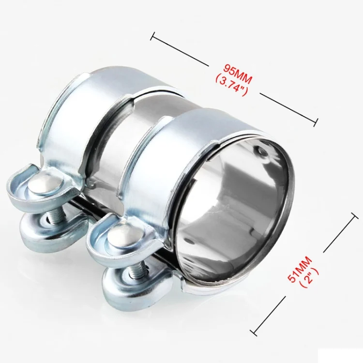 CMS9789_3.webp 2.0 inch Car Turbo Exhaust Downpipe Low carbon Stainless Steel Lap Joint Band Clamp - Image 4