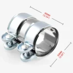 2.5 inch Car Turbo Exhaust Downpipe Low carbon Stainless Steel Lap Joint Band Clamp - Image 4